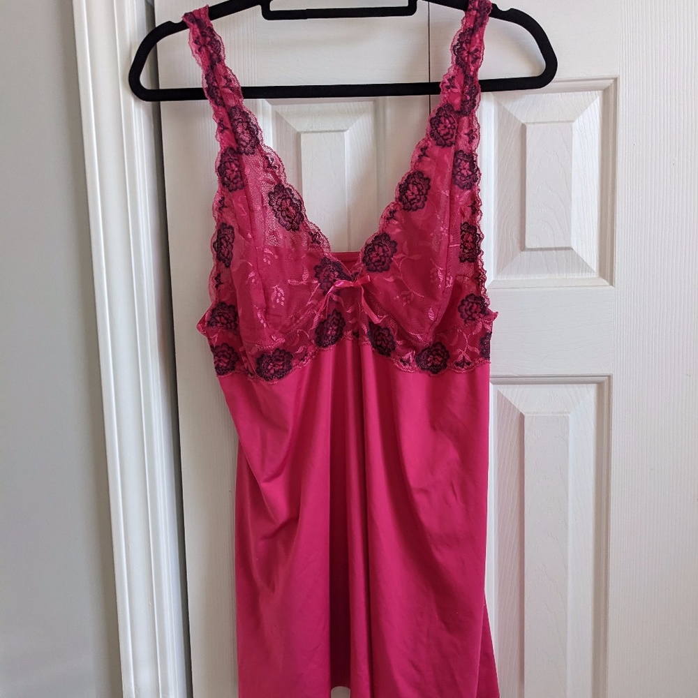 Torrid Babydoll Pink Lace Lingerie Top